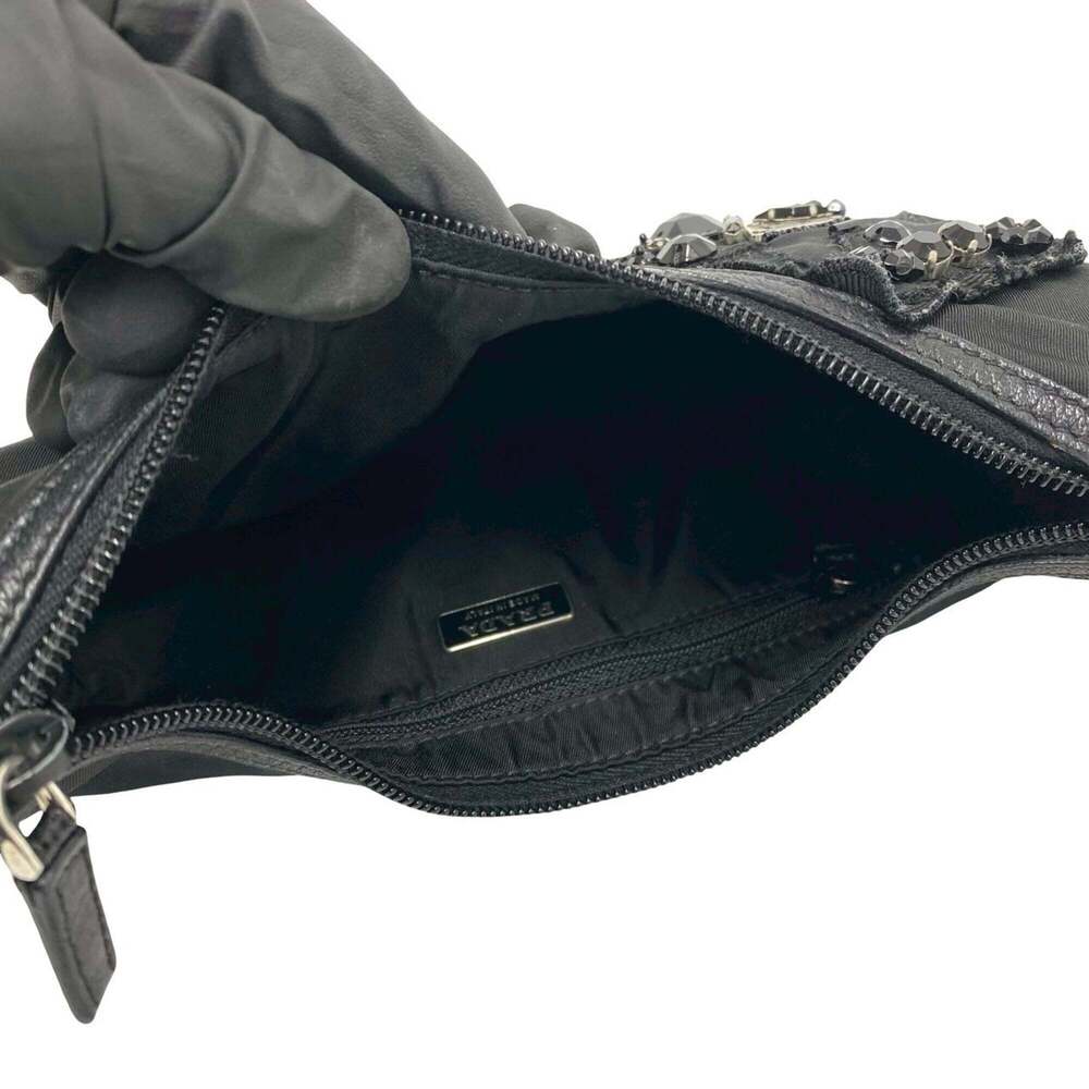 PRADA Black Leather Shoulder Bag - Picture 9 of 10